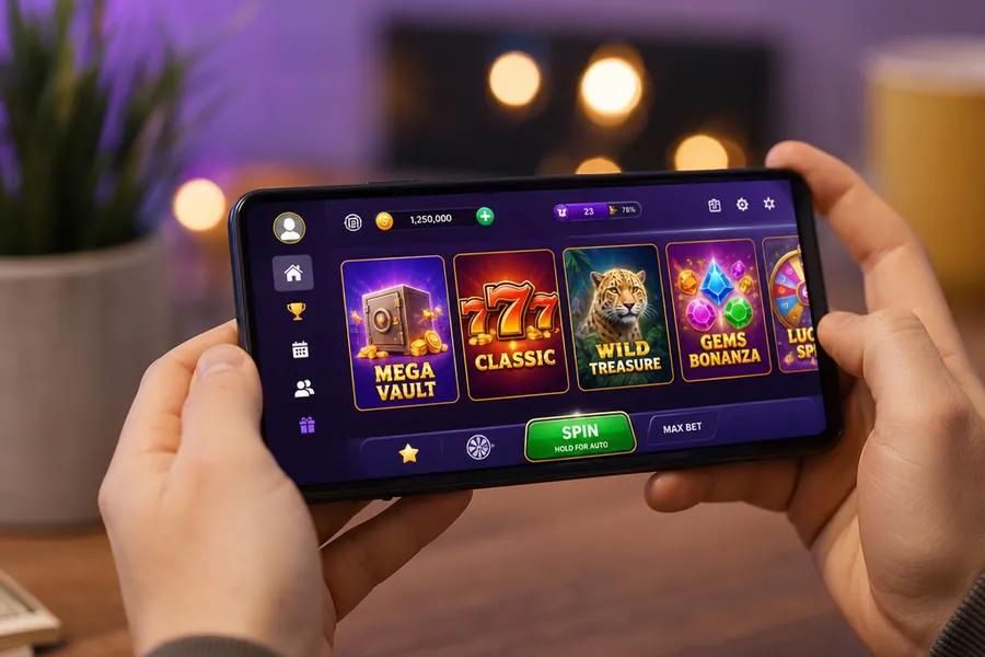 Cash Rally social casino app disclaimer banner